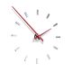 Horloge murale TACON L Nomon acier, aiguilles noyer rouge, 12 repères horaire