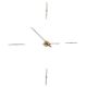 Horloge contemporaine or et noyer MERLIN G Nomon, 4 repères horaires