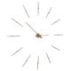 Horloge contemporaine or et noyer MERLIN G Nomon, 12 repères horaires