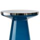 Table d'appoint FIGURE Teo, verre bleu et plateau chrome