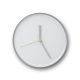 Horloge murale THIN Teo, blanc-aluminium