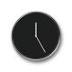 Horloge murale THIN Teo, noir-chrome