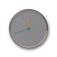 Horloge murale THIN Teo, gris-cuivre