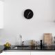 Horloge murale THIN Teo, noir-chrome