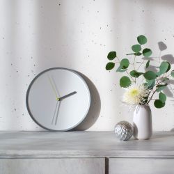 Horloge murale THIN Teo, blanc-aluminium