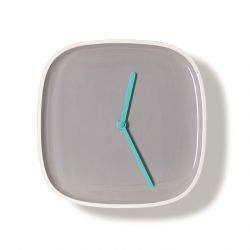 Horloge murale PLATE Teo, gris-blanc