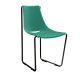 Chaise cuir APELLE S Midj, pieds noirs, vert pin U68