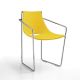 Fauteuil cuir APELLE P Midj, pieds chromés, , jaune U56