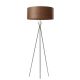 Lampadaire COSMOS LZF, abat-jour hêtre chocolat