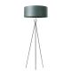 Lampadaire COSMOS LZF, abat-jour hêtre turquoise