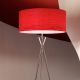 Lampadaire COSMOS LZF, abat-jour hêtre rouge