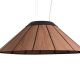 Suspension LED BANGA Small SM  LZF, hêtre chocolat