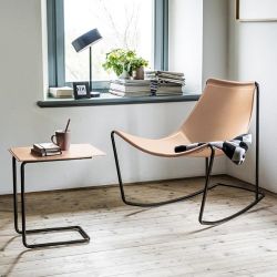 Rocking-chair cuir APELLE DN Midj