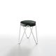 Tabouret APELLE JUMP H45 Midj, pieds blancs, gris foncé U02