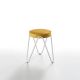 Tabouret APELLE JUMP H45 Midj, pieds blancs, ocre U22