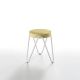 Tabouret APELLE JUMP H45 Midj, pieds blancs, vanille U34