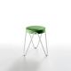 Tabouret APELLE JUMP H45 Midj, pieds blancs, vert sauge U69