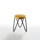 Tabouret APELLE JUMP H45 Midj, pieds noirs, ocre U22