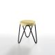 Tabouret APELLE JUMP H45 Midj, pieds noirs, vanille U34