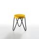 Tabouret APELLE JUMP H45 Midj, pieds noirs, jaune U56