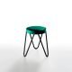 Tabouret APELLE JUMP H45 Midj, pieds noirs, vert pin U68