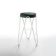 Tabouret haut APELLE JUMP  Midj, hauteur 65 cm, pieds blancs, gris foncé U02