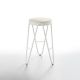 Tabouret haut APELLE JUMP  Midj, hauteur 65 cm, pieds blancs, blanc U05