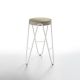 Tabouret haut APELLE JUMP  Midj, hauteur 65 cm, pieds blancs, gris cendre U18