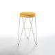 Tabouret haut APELLE JUMP  Midj, hauteur 65 cm, pieds blancs, ocre U22