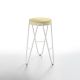 Tabouret haut APELLE JUMP  Midj, hauteur 65 cm, pieds blancs, vanille U34