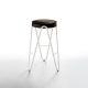 Tabouret haut APELLE JUMP  Midj, hauteur 65 cm, pieds blancs, brun U54