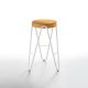 Tabouret haut APELLE JUMP  Midj, hauteur 65 cm, pieds blancs, sahara U58