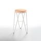 Tabouret haut APELLE JUMP  Midj, hauteur 65 cm, pieds blancs, fond de teint U64