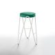 Tabouret haut APELLE JUMP  Midj, hauteur 65 cm, pieds blancs, vert pin U68