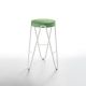 Tabouret haut APELLE JUMP  Midj, hauteur 65 cm, pieds blancs, vert sauge U69