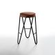 Tabouret haut APELLE JUMP  Midj, hauteur 65 cm, pieds noirs, brique U01