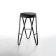 Tabouret haut APELLE JUMP  Midj, hauteur 65 cm, pieds noirs, gris foncé U02