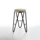 Tabouret haut APELLE JUMP  Midj, hauteur 65 cm, pieds noirs, gris cendre U18