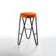 Tabouret haut APELLE JUMP  Midj, hauteur 65 cm, pieds noirs, orange U21