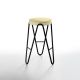 Tabouret haut APELLE JUMP  Midj, hauteur 65 cm, pieds noirs, vanille U34