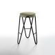 Tabouret haut APELLE JUMP  Midj, hauteur 65 cm, pieds noirs, havane U53