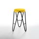 Tabouret haut APELLE JUMP  Midj, hauteur 65 cm, pieds noirs, jaune U56