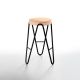 Tabouret haut APELLE JUMP  Midj, hauteur 65 cm, pieds noirs, fond de teint U64