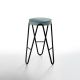 Tabouret haut APELLE JUMP  Midj, hauteur 65 cm, pieds noirs, azur 66