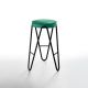 Tabouret haut APELLE JUMP  Midj, hauteur 65 cm, pieds noirs, vert pin U68