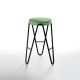 Tabouret haut APELLE JUMP  Midj, hauteur 65 cm, pieds noirs, vert sauge U69