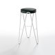 Tabouret de bar APELLE JUMP  Midj, hauteur 75 cm, pieds blancs, gris foncé U02