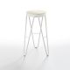 Tabouret de bar APELLE JUMP  Midj, hauteur 75 cm, pieds blancs, blanc U05