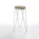 Tabouret de bar APELLE JUMP  Midj, hauteur 75 cm, pieds blancs, gris cendre U18