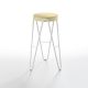 Tabouret de bar APELLE JUMP  Midj, hauteur 75 cm, pieds blancs, vanille U34